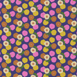 Algodón estampado PINCHI Índigo / Multicolor vivos